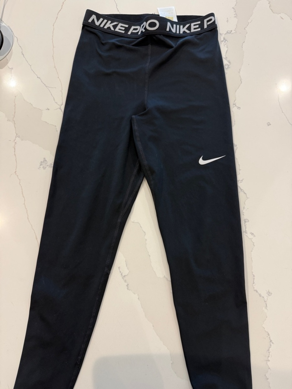 Nike Black Performance Leggings with White Swoosh